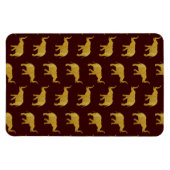 Golden Glittering Elephants Magnet (Horizontal)