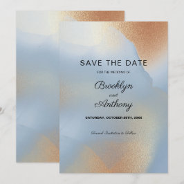Golden Glittering Textur Save the Date Einladung