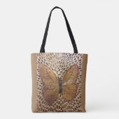 Golden Glittery Butterfly Tasche (Rückseite)