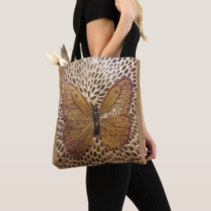 Golden Glittery Butterfly  Tasche