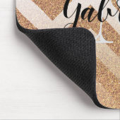 Golden Glitzer Chevrons Mousepad (Ecke)