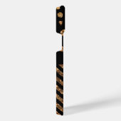 Golden Glitzer Dots and Stripes iPhone Hülle (Rechte Seite)