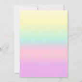 Golden Glitzer Einicorn Geburtstag Einladung (Rückseite)