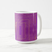 Golden Glitzer Geometric Art Line Muster Kaffeetasse (VorderseiteRechts)