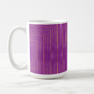 Golden Glitzer Geometric Art Line Muster Kaffeetasse