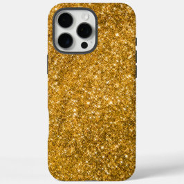 Golden Glitzer Glam iPhone 16 Pro Max Hülle