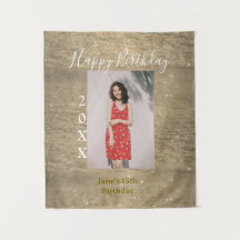 Golden Glitzer glücklich 15. Geburtstag Foto Jahr