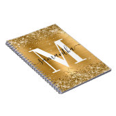Golden Glitzer Gold Foil Signature Monogram Notizblock (Rechte Seite)