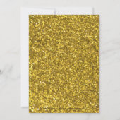Golden Glitzer Hallo 50 Fünfzigste Einladung (Rückseite)