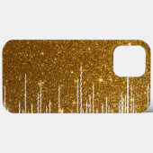 Golden Glitzer Individuelle Name Case-Mate iPhone  Hülle (Rückseite (Horizontal))