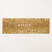 Golden Glitzer Individuelle Name Yoga Mat Yogamatte (Vorderseite (Horizontal))