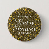 Golden Glitzer Liebe Herz Kinderdusche / Sprinkle Button (Vorderseite)