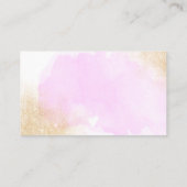 Golden Glitzer lila Pinselstrich Bestellung Vielen Visitenkarte (Rückseite)