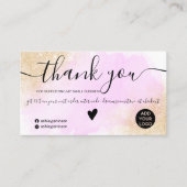 Golden Glitzer lila Pinselstrich Bestellung Vielen Visitenkarte (Vorderseite)