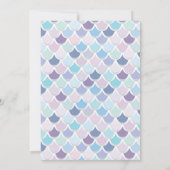 Golden Glitzer Mermaid Schwanz Geburtstag Einladun Einladung (Rückseite)