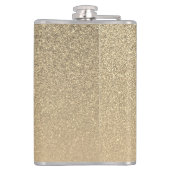 Golden Glitzer Monogram Flachmann (Rückseite)