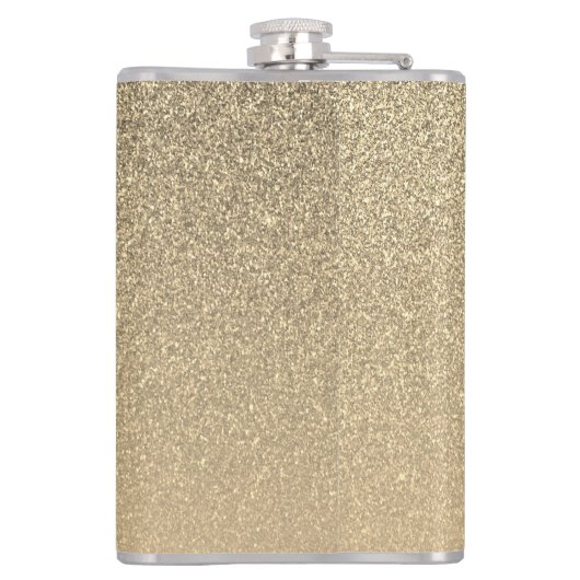 Golden Glitzer Monogram Flachmann (Rückseite)