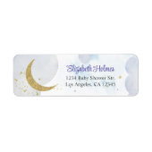 Golden Glitzer Moon Babydusche Adresse (Vorne)