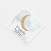 Golden Glitzer Moon Babydusche Serviette (Ecke)