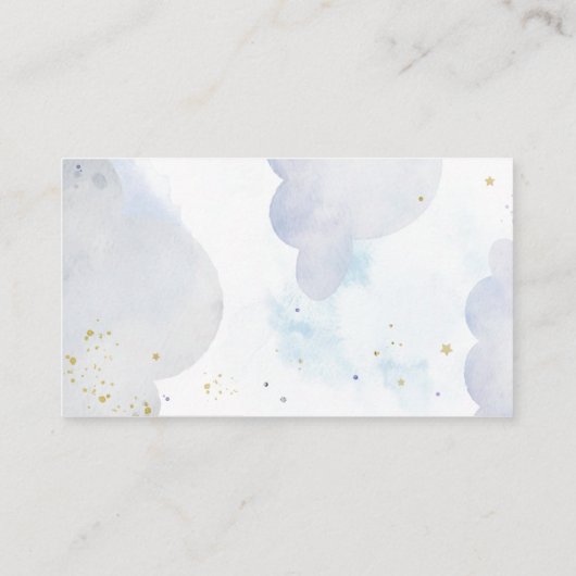 Golden Glitzer Moon Diaper Raffle Begleitkarte (Rückseite)