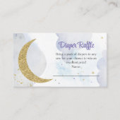 Golden Glitzer Moon Diaper Raffle Begleitkarte (Vorderseite)