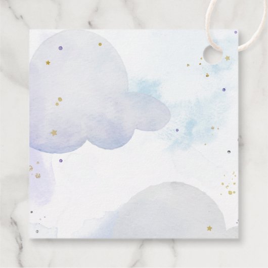 Golden Glitzer Moon Vielen Dank für Ihr Interesse Geschenkanhänger (Rückseite)