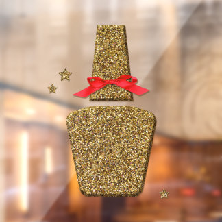 Golden Glitzer NAIL Salon Aufkleber