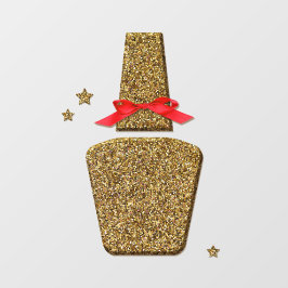 Golden Glitzer NAIL Salon Aufkleber