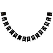 Golden Glitzer Paris Eiffel Tower Happy Birthday Wimpelkette (Alle)