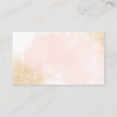 Golden Glitzer Rosa Pinselstrich Reihenfolge Viele Visitenkarte (Rückseite)