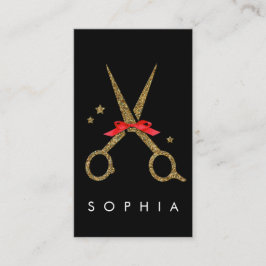 Golden Glitzer Scherbe - Haarstylistin NAME Begleitkarte