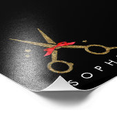 Golden Glitzer Scherbe - Haarstylistin NAME Fotodruck (Ecke)