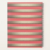 Golden Glitzer Streifen Streifen Streifen Streifen Planer (Rückseite)