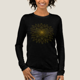 Golden Glitzer Sun Mandala Tri-Blend Shirt