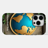 "Golden Globe Glory" Case-Mate iPhone Hülle (Rückseite (Horizontal))