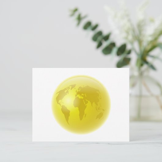 Golden Globe Postkarte (Stehend Vorderseite)