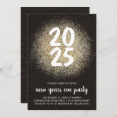 Golden Globe Silvester Party Einladung (Vorne/Hinten)