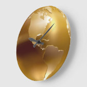 Golden Globe Wall Clock Große Wanduhr (Winkel)
