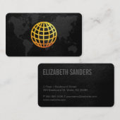 Golden Globe | Weltkarte | Führungskraft Visitenkarte (Vorne/Hinten)