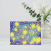 Golden Glory Stars Aqua Highlights Christliche Kun Postkarte (Stehend Vorderseite)