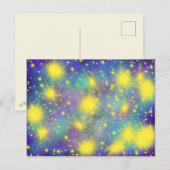 Golden Glory Stars Aqua Highlights Christliche Kun Postkarte (Vorne/Hinten)