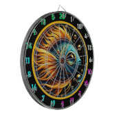 Golden Glow Bettboard Kunst, Dichtung und Musik Dartscheibe (Vorderseite Links)