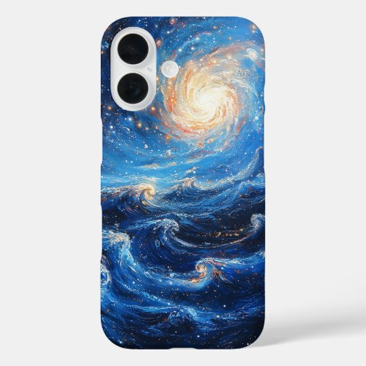 Golden Glow Celestial Blue Night Fantasy Case-Mate iPhone Hülle (Rückseite)