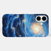 Golden Glow Celestial Blue Night Fantasy Case-Mate iPhone Hülle (Rückseite (Horizontal))