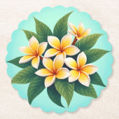 Golden Glow Frangipanis Untersetzer (Vorderseite)