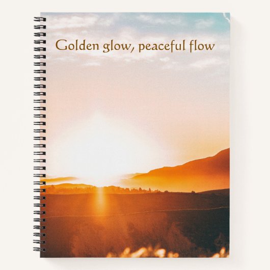 Golden Glow Friedlicher Fluss Serene Landschaft  Notizblock (Vorderseite)