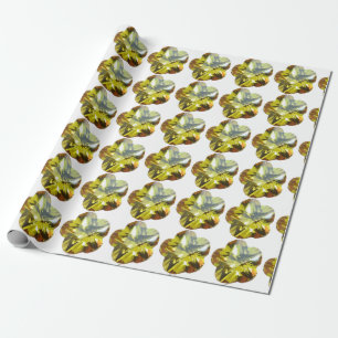 Golden Glow - Gelbes Gemstone Blume Design Geschenkpapier