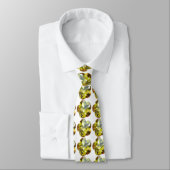 Golden Glow - Gelbes Gemstone Blume Design Krawatte (Gebunden)