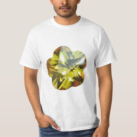 Golden Glow - Gelbes Gemstone Blume Design T-Shirt (Vorderseite)