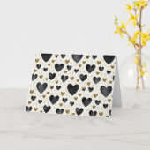 Golden Glow & Ink: Elegant Heart Karte (Gelbe Blume)